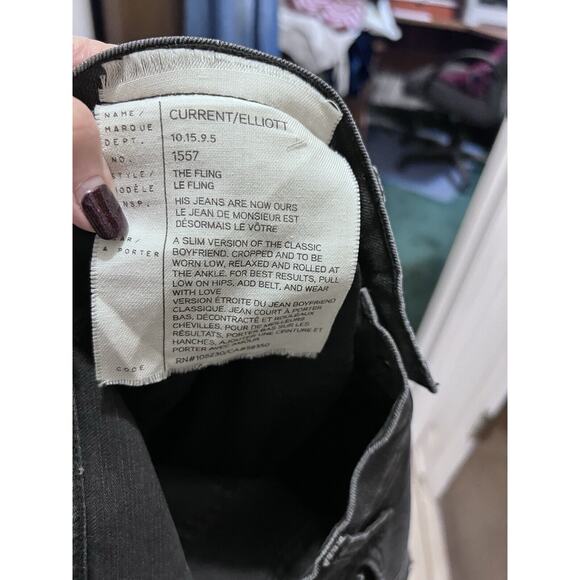 Current Elliott The Fling High Waist Boyfriend Jeans In Torpedo Size 26 - Picture 11 of 12